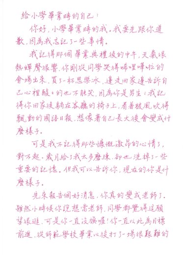 給小學畢業的自己01