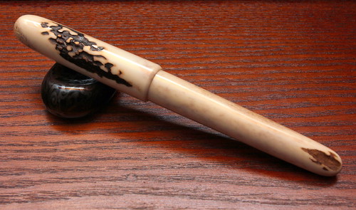 平井挽物所鹿角鋼筆（雲舟製）